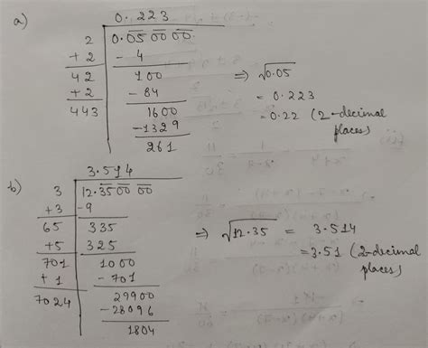 Find the square root of the following decimal number CORRECT TO TWO ...