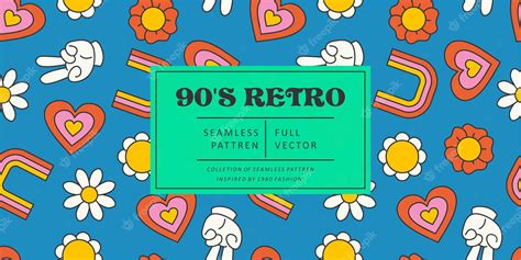 Premium Vector | 90s retro pattern