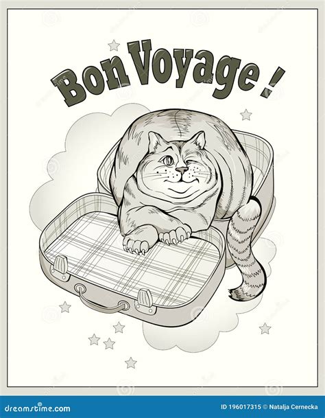 Bon Voyage Card Vector Illustration | CartoonDealer.com #52335720