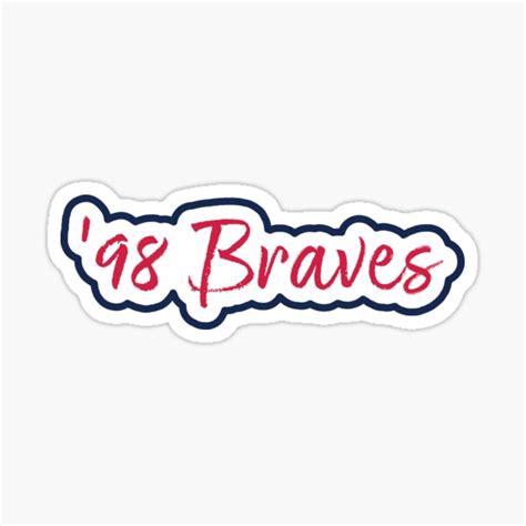 "Morgan Wallen '98 Braves" Sticker for Sale by hgcreative | Redbubble