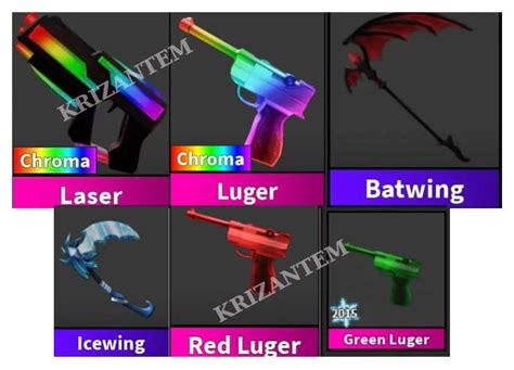 Chroma Laser + Chroma Luger + Green Luger + Red Luger + Batwing + Icewing