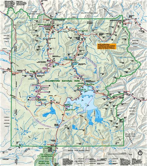 Yellowstone National Park Park Map - London Top Attractions Map