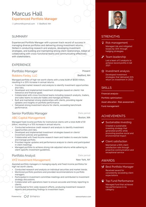 5 Portfolio Manager Resume Examples & Guide for 2023