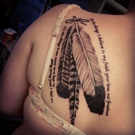 45 Awesome Feather Tattoo Ideas | Feather tattoos, Eagle feather ...