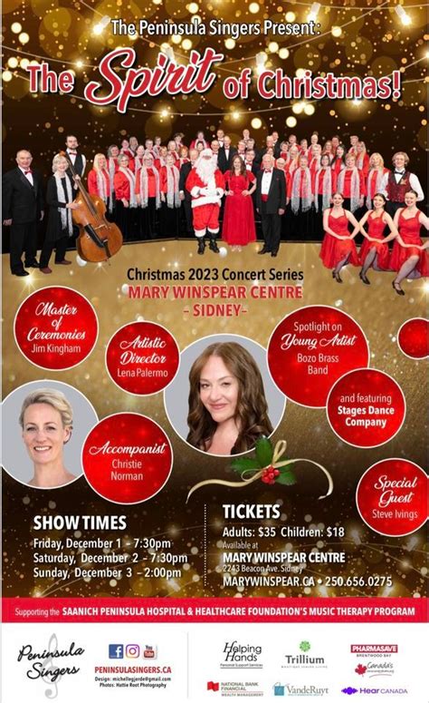 The Peninsula Singers present:The Spirit of Christmas!, Mary Winspear ...