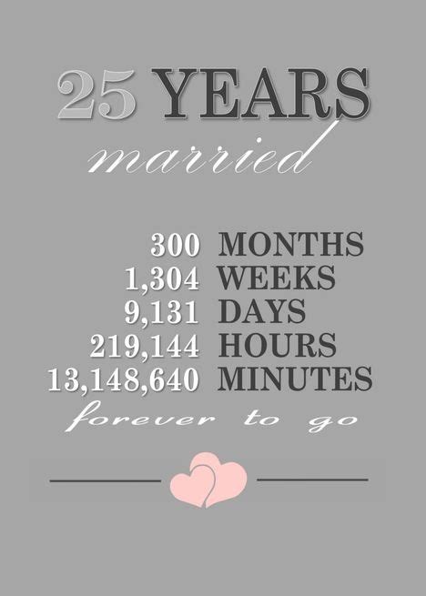 25th Silver Wedding Anniversary Typography Milestone Countdown card #A ...