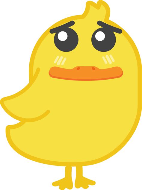 sad duck cartoon character crop-out 13994972 PNG