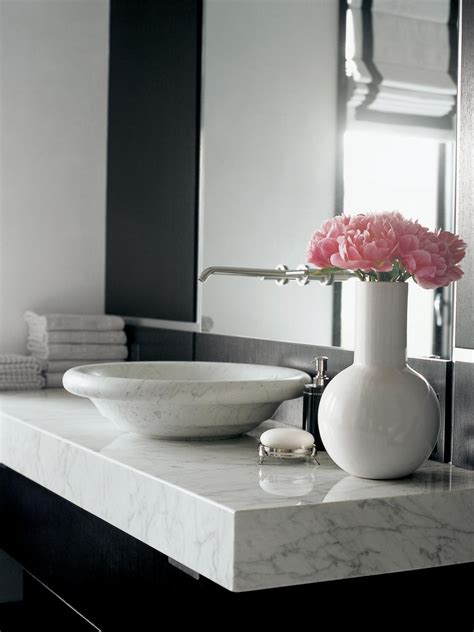 timeless elegance marble countertop is a favorite for high end baths ...