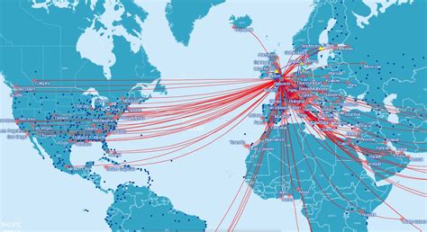 British Airways Route Map Europe - United States Map