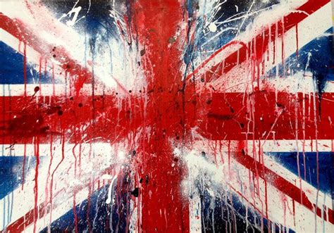 Bleeding British flag Painting by sansoart com | Saatchi Art