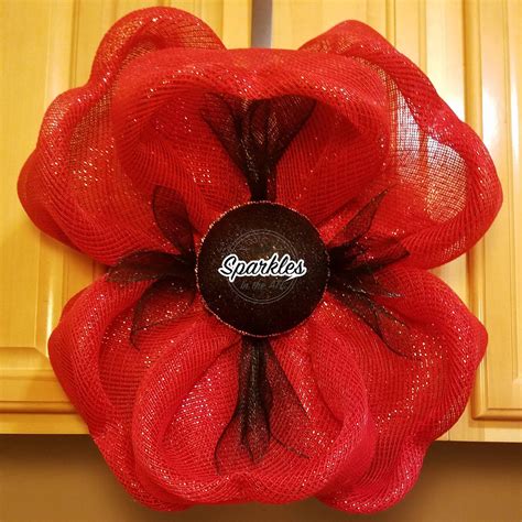 Poppy Flower Wreath CUSTOM Poppy Wreath Memorial Day Wreath | Etsy ...