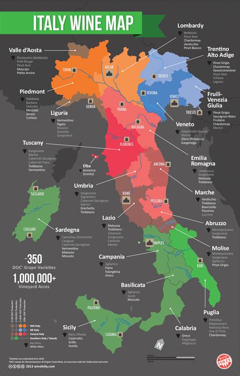 A guide to Italy's wine regions: growing areas, grape varietals, and ...