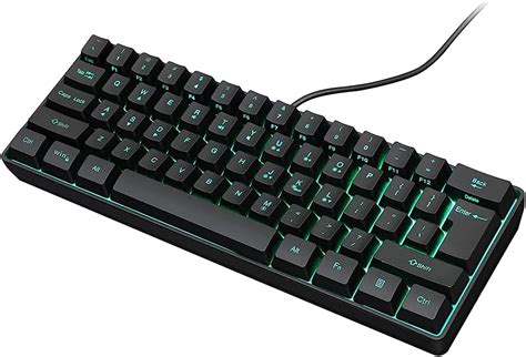 YEAJION Gaming Keyboard, 61 Keys Multi Color RGB Illuminated LED ...