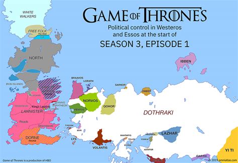 Game of Thrones Mapped by Season | Omniatlas