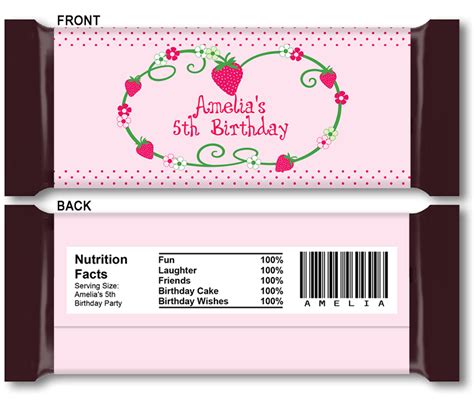 Free Chocolate Bar Wrapper Template - PRINTABLE TEMPLATES