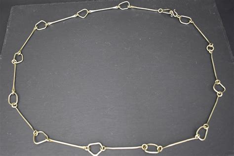 Long Chain Necklace in Brass. - Etsy