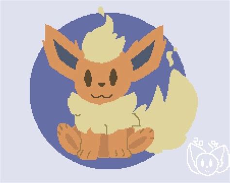 Flareon Pixel Art | Beads And Pixels Amino Amino