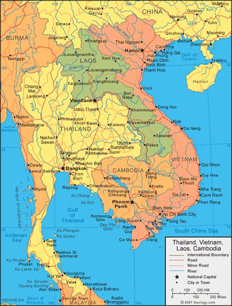 Cambodia Map and Satellite Image