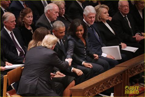 Donald Trump Sits Alongside Past Presidents & First Ladies at George H ...