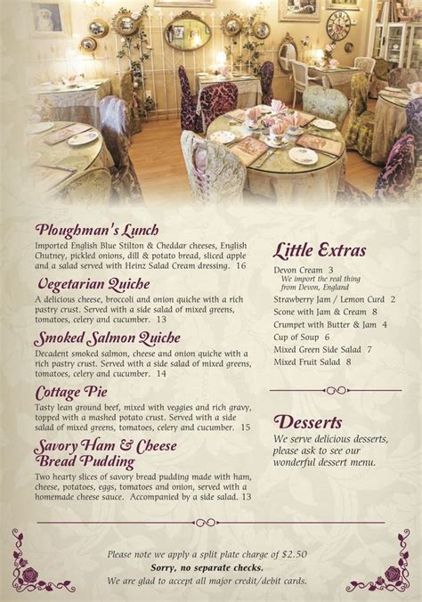 Tea House Menu Mn - Sexy home