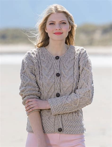 Aran Cable Knit Cardigan | Stylish knitwear, Cardigans for women, Knit ...