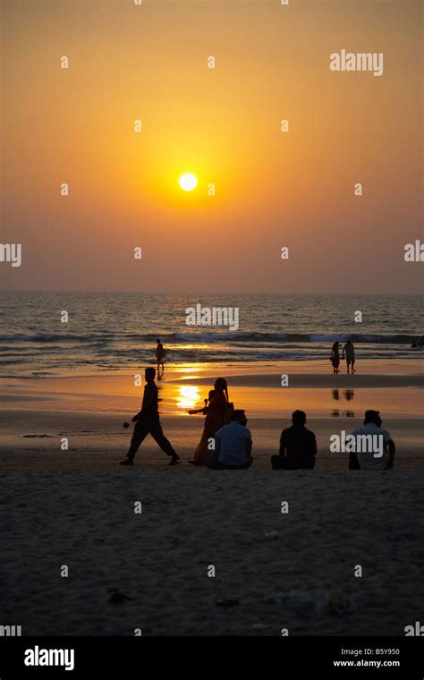 Sunset at Arambol Beach, Goa, India Stock Photo - Alamy