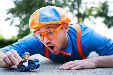 Blippi Mini Vehicles, Including Police Car and Helicopter, Each with a ...