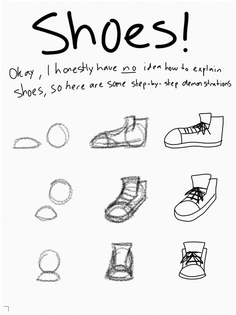 How To Draw Shoes Front View