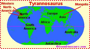 Tyrannosaurus Rex Fossil Locations