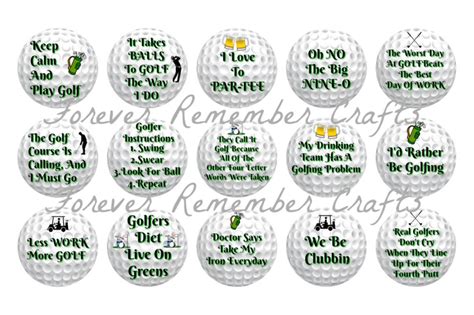 INSTANT DOWNLOAD Funny Golf Sayings & Quotes Bottle Cap Image | Etsy ...