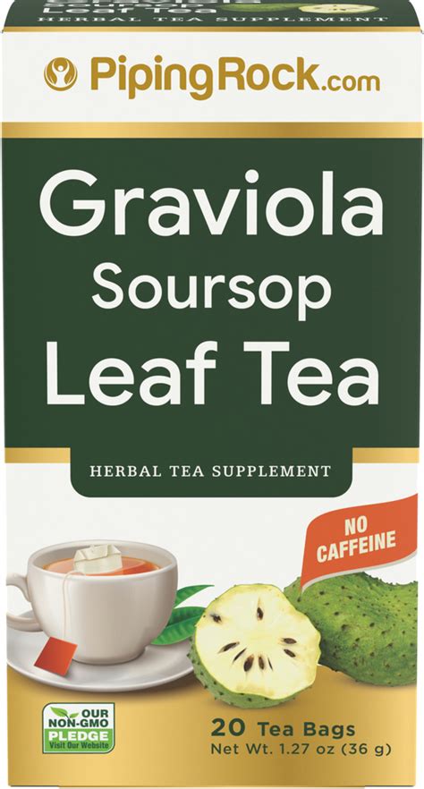 Graviola (Soursop) Tea, 20 Bags | Graviola Tea Benefits | PipingRock ...