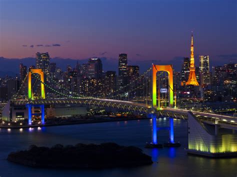 Panoramic night view of Tokyo Bay from Fuji TV's Sphere - Japan Today