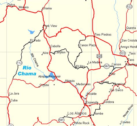 Rio Chama River Raft Trip Map