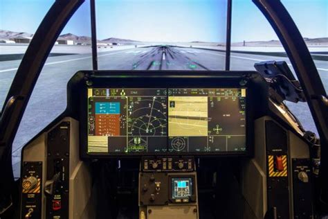 A picture shows the new F-35 Lightning II cockpit demonstrator in the ...