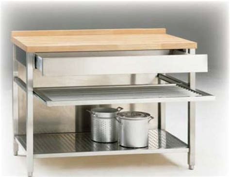 Simple Kitchen Prep Table With Storage 36 X 60 Butcher Block Countertop ...