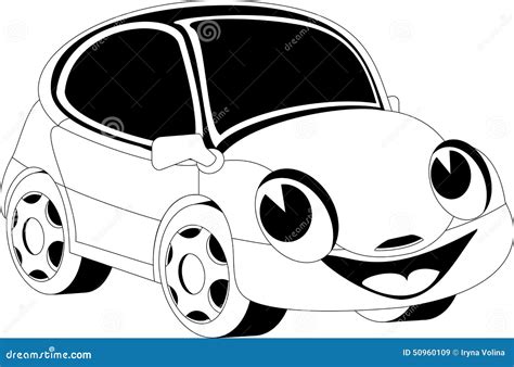 Cartoon car stock vector. Illustration of smile, transportation - 50960109