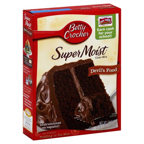 Betty Crocker Super Moist Cake Mix, Devil's Food, 18.25 oz (1 lb 2.25 ...