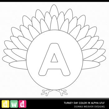 Printable Thanksgiving Alphabet TURKEY DAY COLOR IN Letters Numbers ...