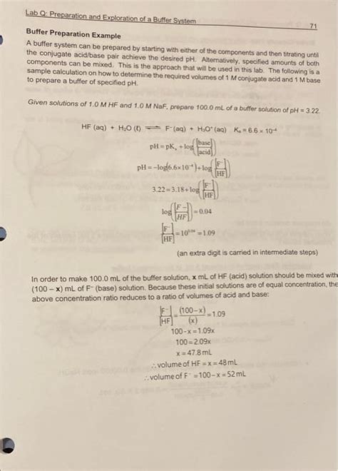 Solved and Exploration of a Buffer System 69 Lab Q: | Chegg.com