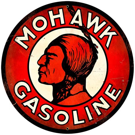 Mohawk Gasoline Vintage Metal Sign