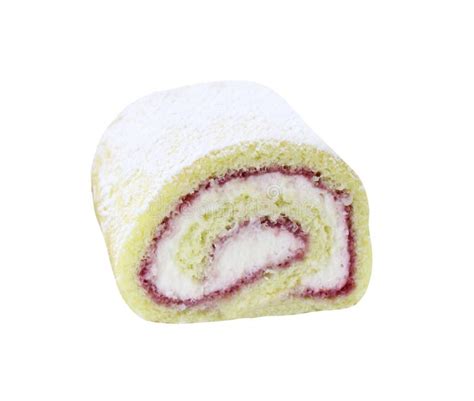 Roll cake stock image. Image of breakfast, isolated, cream - 68469305