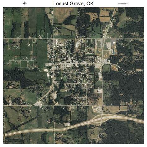 Aerial Photography Map of Locust Grove, OK Oklahoma