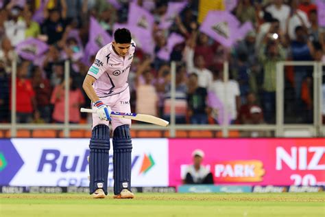 Shubman Gill takes a bow after scoring his maiden IPL century ...