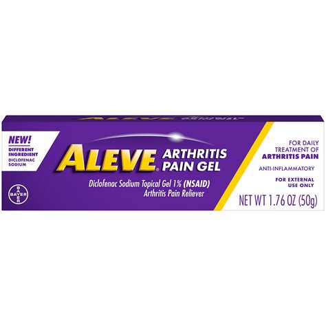 Buy Aleve Gel, Diclofenac Sodium Gel 1% (NSAID) for Topical Pain Tube ...