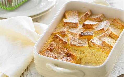 egg custard for bread and butter pudding