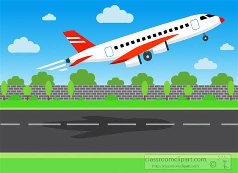 Airplane Taking Off Clip Art