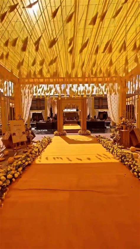 Haldi decor | Haldi decoration ideas, Wedding entrance decor, Wedding ...