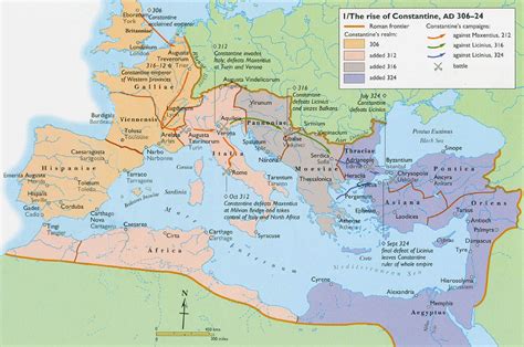 Roman Empire Under Constantine Map - Draw A Topographic Map