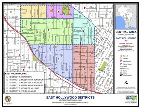 Neighborhood Council Boundary Map | East Hollywood Neighborhood Council