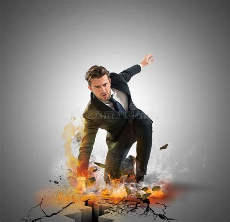 Furious Businessman Spitting Fire Stock Photo - Image of desperate ...